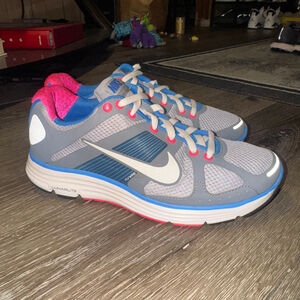Nike Lunar Elite Athletic Shoes Sz 7 Gray Blue Pink Flywire